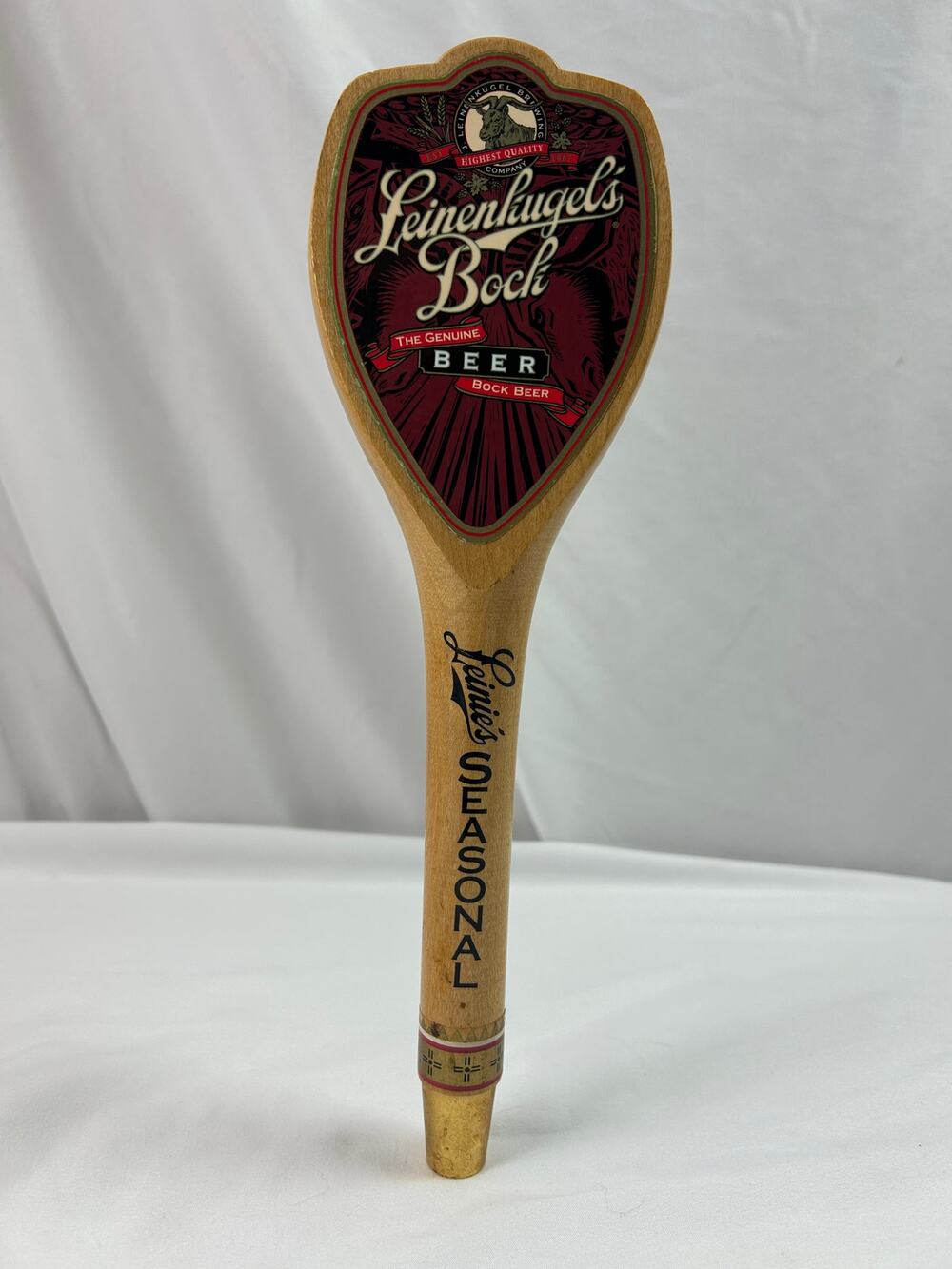 Leinenkugel's Bock Seasonal Beer Tap Handle Wood Draft Faucet Pull Knob